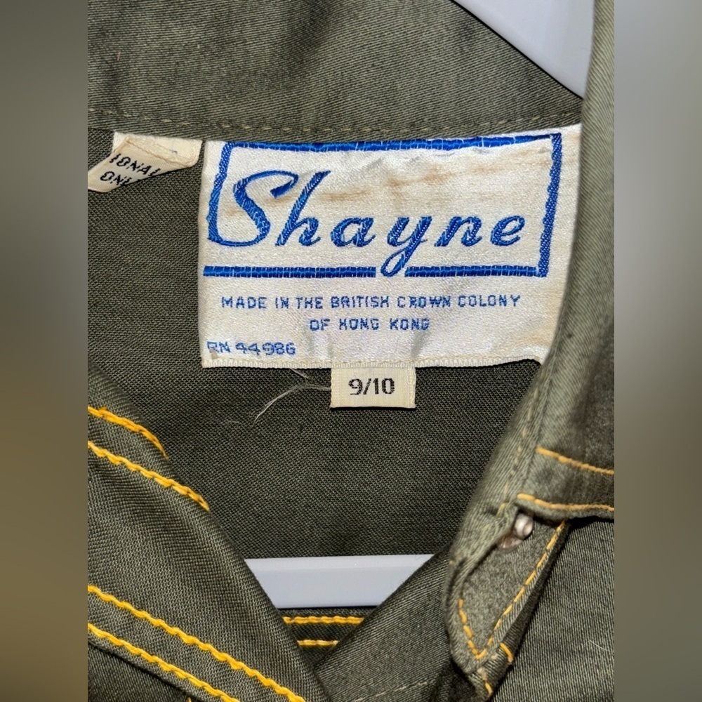 Vintage Ian By Shayne Blouse Shirt Top Size 9/10 Green Multi Embroidered Motif‌‌ - Picture 8 of 8
